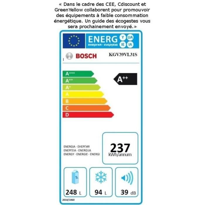  KGV33VL31S - Réfrigérateur congélateur2