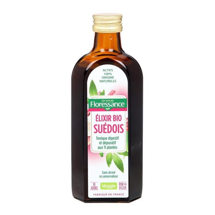 FLORESSANCE Elixir Bio - 240 g - Suédois - Tonique, digestif et dépuratif