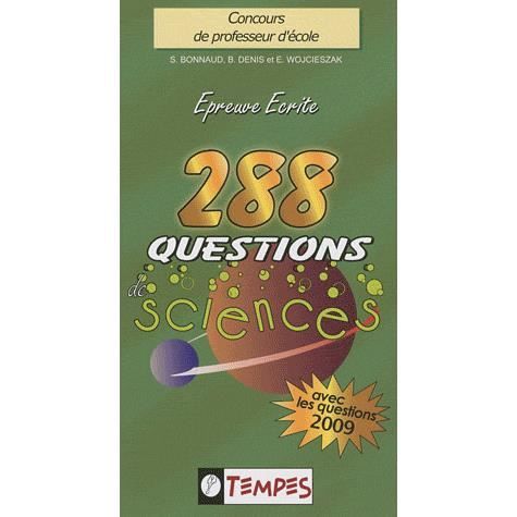 288 QUESTIONS DE SCIENCES   Achat / Vente livre Collectif pas cher