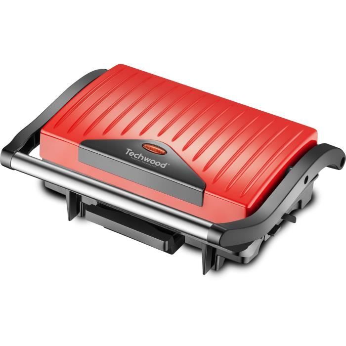 TECHWOOD TGD-020-Contro^le de tempe´rature automatique-Cuisson die´te´tique-Bac re´cupe´rateur de graisse-Spe´cial Panini