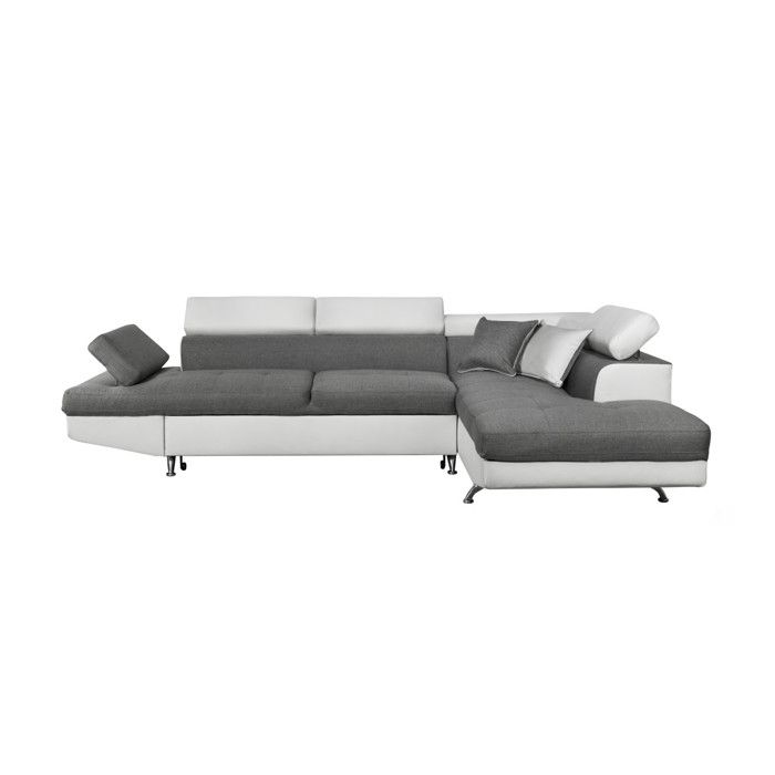 Canape d angle convertible cuir blanc - Achat / Vente pas ...