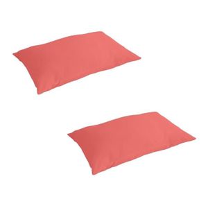TODAY Lot de 2 taies d'oreiller 50x70cm Corail