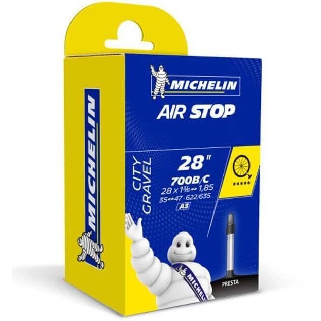 MICHELIN - Chambre à air type A3 modèle AIRSTOP Butyl dimensions 700 35/47 valve presta 40mm