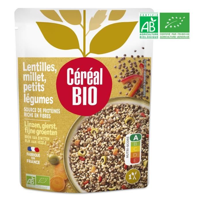 CEREAL BIO Lentilles et millet cuisinées Bio - 250 g
