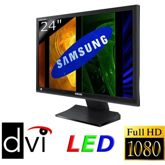 Ecran LED 24 Full HD   Résolution Maximum 1920 x 1080   Luminosité