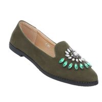 MOCASSIN Chaussures femmes flâneurs babouche kaki 41 MOCASSIN Chaussures femmes flâneurs babouche kaki 41