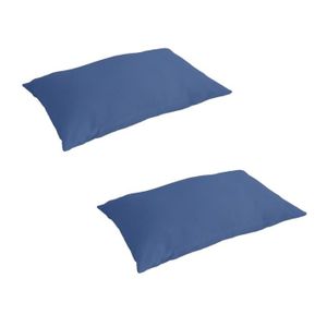 TODAY Lot de 2 taies d'oreiller 50x70cm Indigo