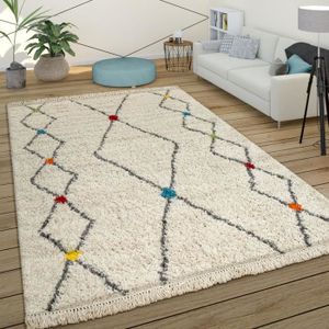 TAPIS Tapis À Poils Longs Shaggy Design Berbère Coloré T