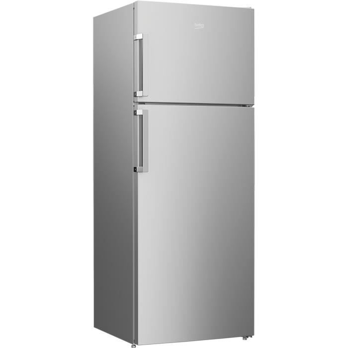 BEKO RDSE465K21S - Réfrigérateur congélateur haut - 437 L (322 + 115 L) - Froid brassé - Classe A+ - L 70 x H 185 cm - Silver