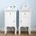Lot de 2 tables de chevet en bois avec tirois / pl