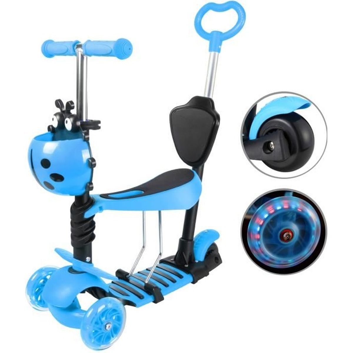 3StyleScooters/® RGS-2 Enfants Trottinette /à 3 Roues Id/éale pour Les Enfants de 5 Ans et Plus avec Roues /à Del Lumineuses Design Pliable et poign/ées r/églables