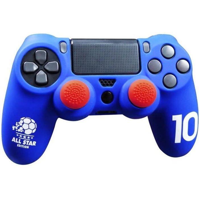 Housse de protection Bleu en silicone pour manette PS4