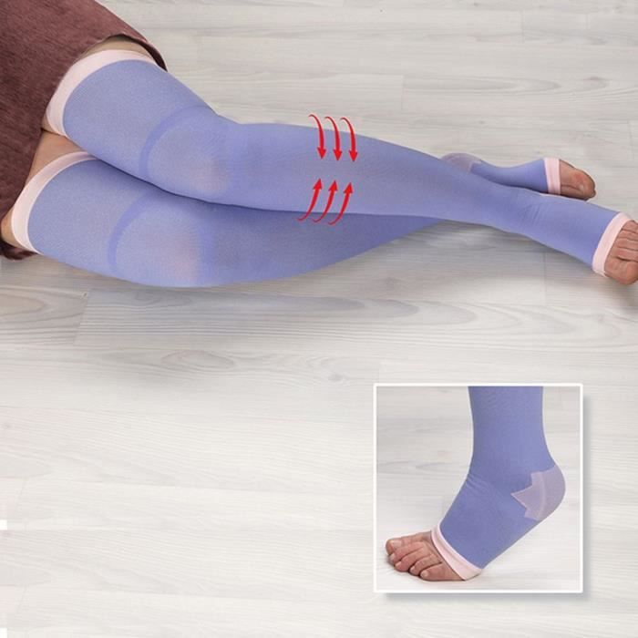 Jambière contention pour la nuit VITAEASY - Taille S/M - Confortables, avec pieds ouverts