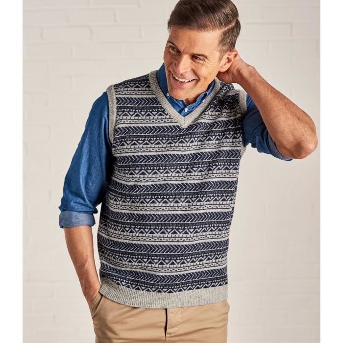 Pull sans manches homme en laine - Achat / Vente pas cher