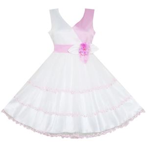 Sunny Fashion Robe Fille /Él/égant Princesse /Épanouissement Vigne Lierre Fleur Feuilles