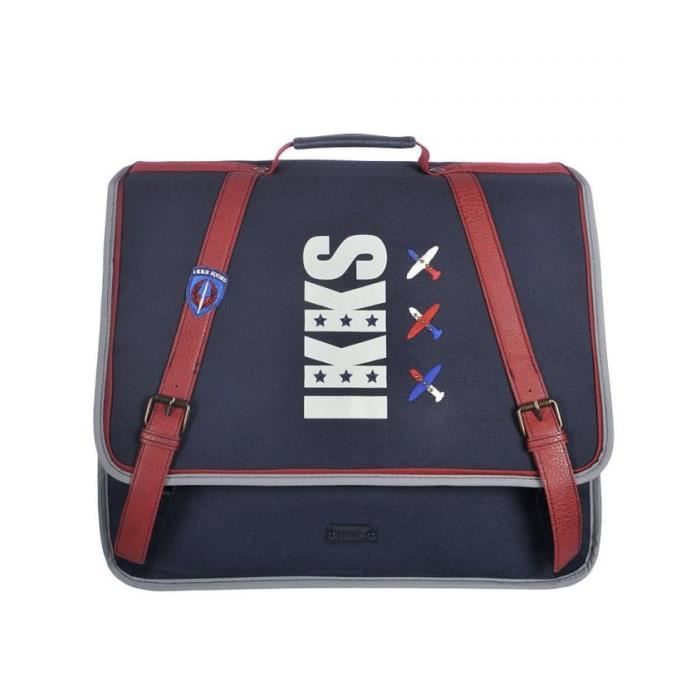 IKKS Cartable - 2 Compartiments - Primaire - 41 cm - Bleu - Enfant Garçon