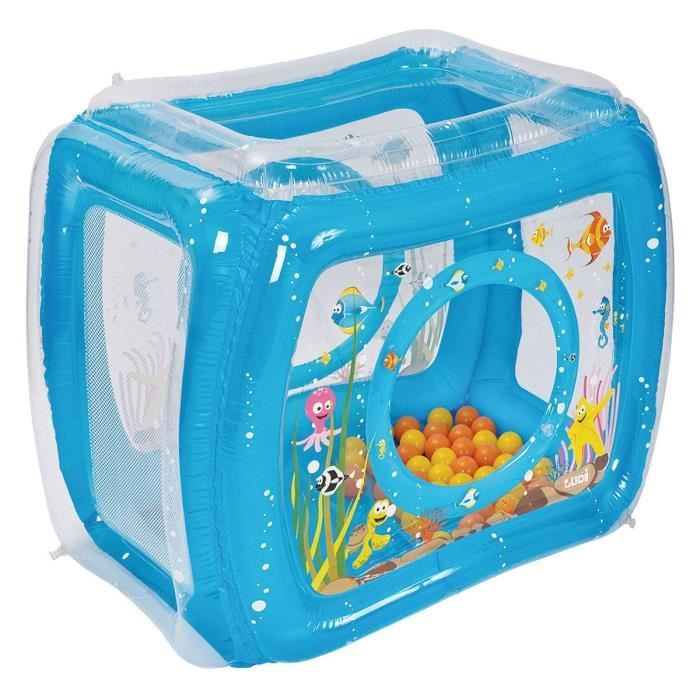 LUDI Aire de jeu gonflable Mer + 50 balles offertes