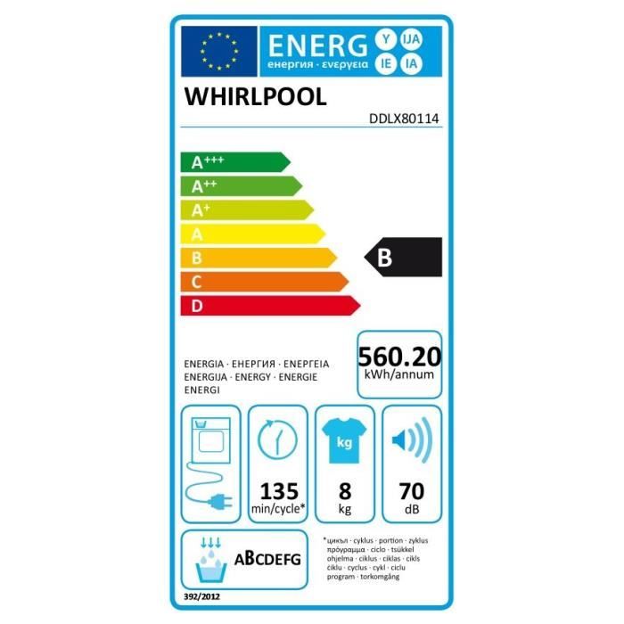  DDLX80114 - Sèche linge frontal - 8 kg -1