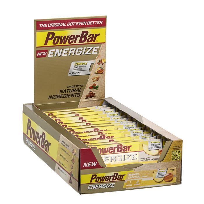 POWERBAR Lot de 25 barres Energize - Mangue tropicale - 55 g