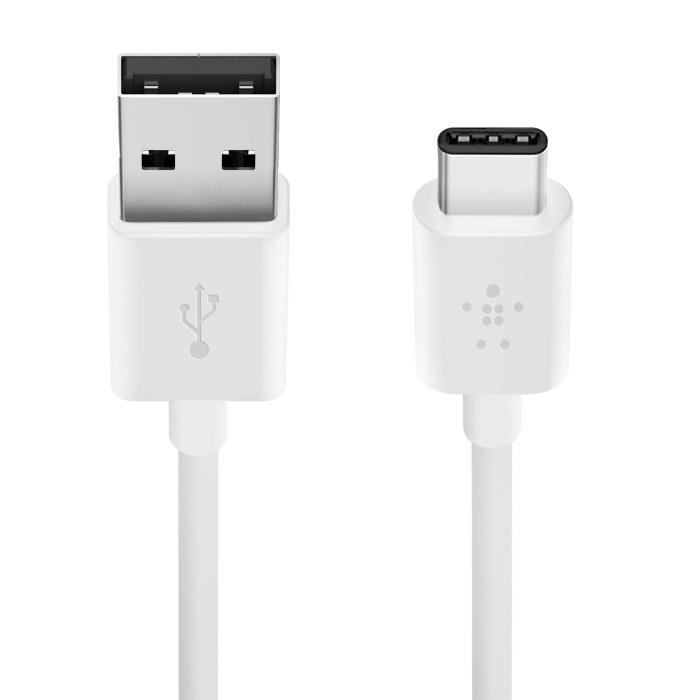 BELKIN Câble de recharge USB-A 2.0 vers USB-C (également dénommé USB Type-C) - Blanc