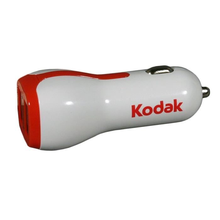 KODAK Chargeur allume-cigare 2 ports USB - 2,4 A