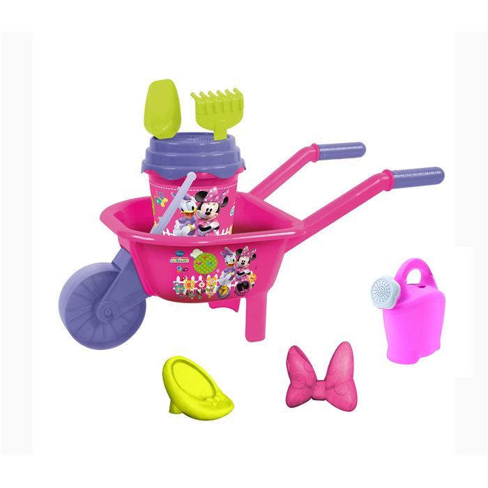 MINNIE Brouette + Seau + Arrosoir + accessoires