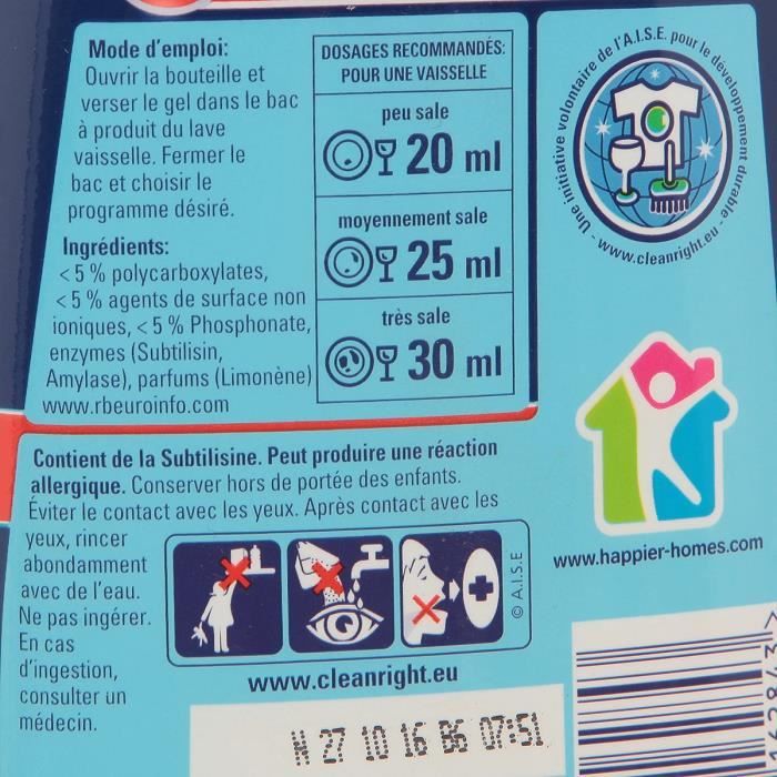  A1Z Flacon gel Tout en 1 - Parfum citron - 12