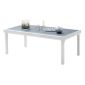 Table de jardin rectangulaire extensible aluminium blanc et verre ... Table de jardin rectangulaire extensible aluminium blanc et verre ...
