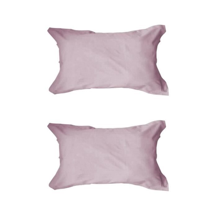TODAY Lot de 2 taies d'oreiller 50x70cm Poudre de Lila