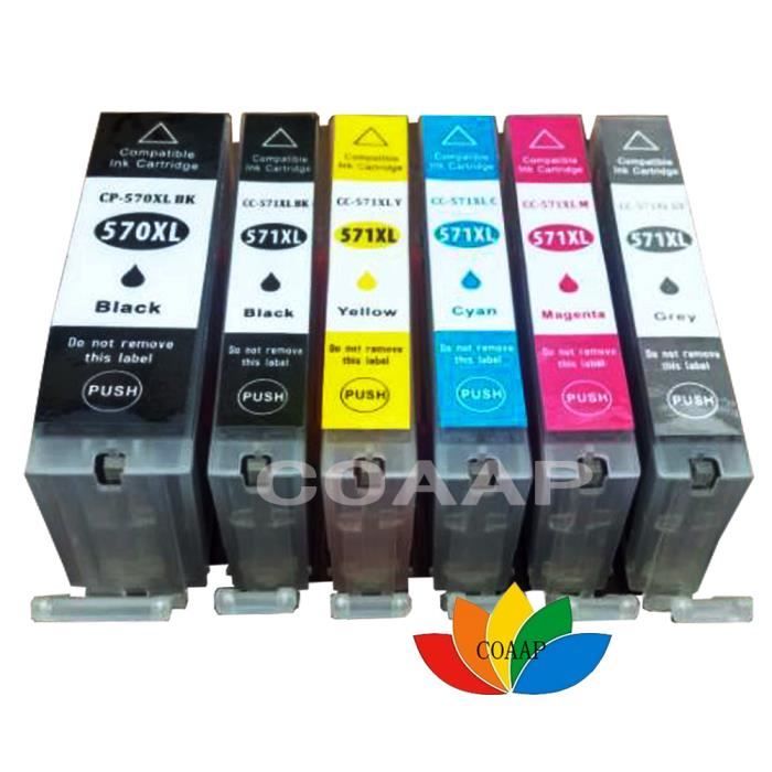 5 Cartucce Di Inchiostro Non OEM Per Canon Pixma PGI570XL CLI571XL - Foto 10
