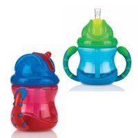 TASSE D'APPRENTISSAGE NUBY Tasse paille silicone 240 ml - 12m+ TASSE D'APPRENTISSAGE NUBY Tasse paille silicone 240 ml - 12m+