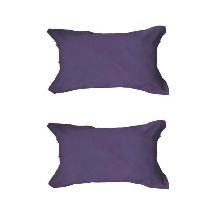 TODAY Lot de 2 taies d'oreiller 50x70cm Deep Purple