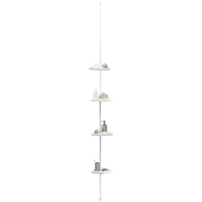 CLIPPER Colonne télescopique - Couleur Blanc - 62,5 x 30 x 21 cm - Extensible de 135 à 250 cm