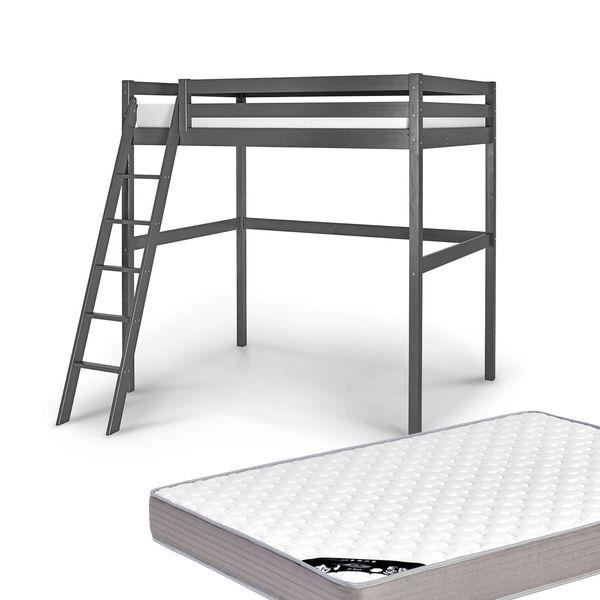 lit mezzanine 2 personnes 140x200 avec matelas g