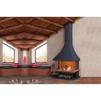 CHEMINÉE Cheminée ouverte STREPPY 10,5 kW CH32 Foyer en bri CHEMINÉE Cheminée ouverte STREPPY 10,5 kW CH32 Foyer en bri
