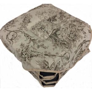 Alpes Blanc Lot de 6 Galettes de Chaise Cur Rouge