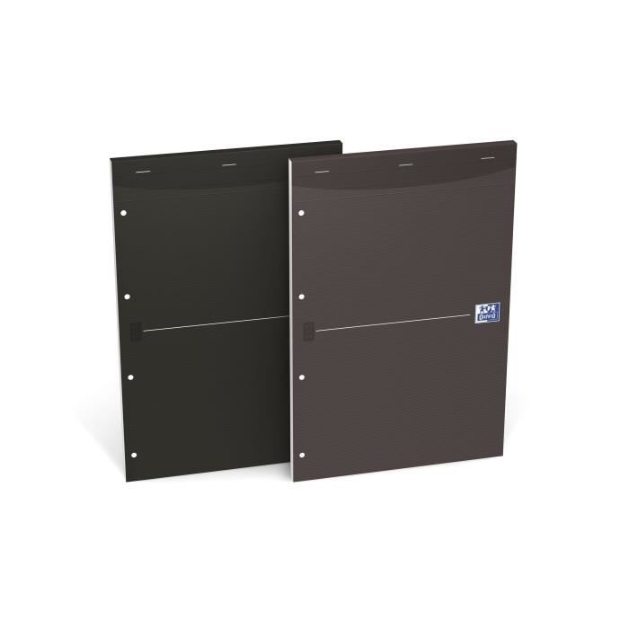 OXFORD Bloc agrafé Perfore - 21 x 31,5 cm - 160 pages - Petits carreaux Essentials