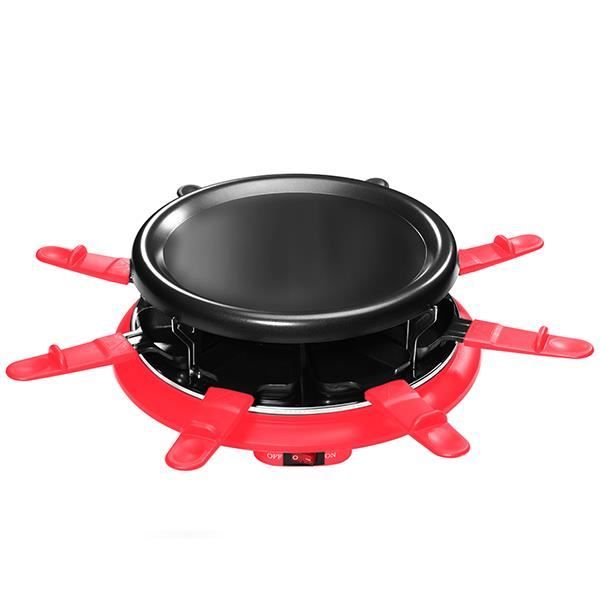 HARPER EIGHT_RED Appareil à raclette 8 personnes - Rouge