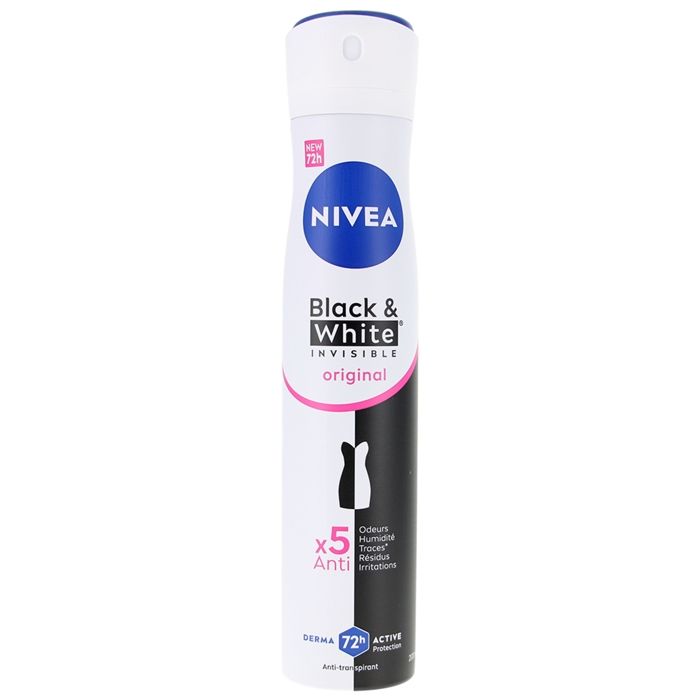 NIVEA Déodorant Invisible For Black & White Original - Pour femme - 200 ml
