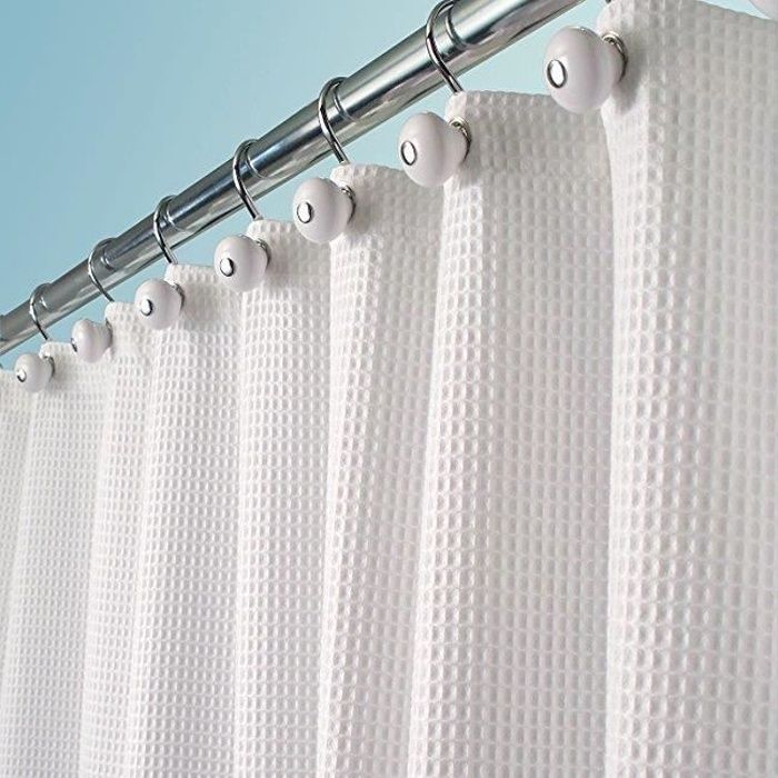 Rideau de douche tissu de luxe – en coton et en polyester – rideau ... Rideau de douche tissu de luxe – en coton et en polyester – rideau ...