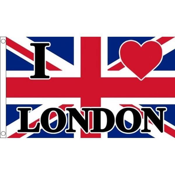 drapeau i love london 150x90cm - anglais - uk - u2026