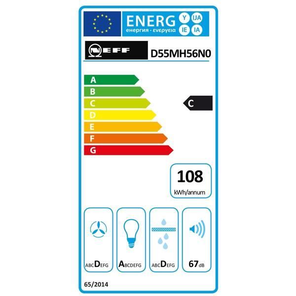D55MH56N0  Hotte Extracteur 52 cm, 570 - 650 m³-h,1