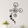 Cercles Miroir noir Horloge murale Design moderne