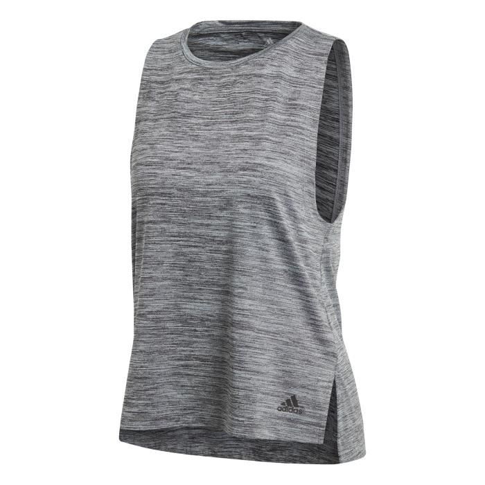 ADIDAS T-Shirt Multisport Boxy Light Tank - Femme - Gris Foncé