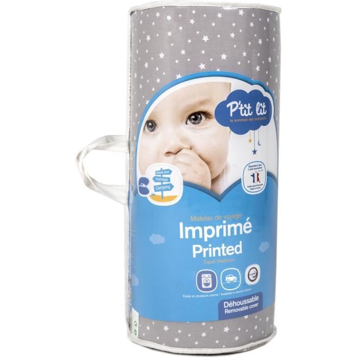 P TIT LIT Matelas de voyage Imprimé 60 x 120 cm