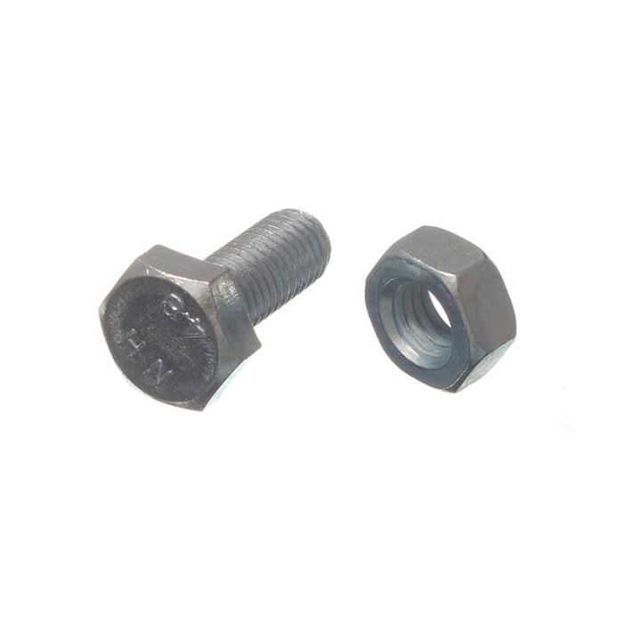 Vis A Boulon Hexagonal 8 8 Acier M10 Par 25mm Ecrous Bzp Lot De