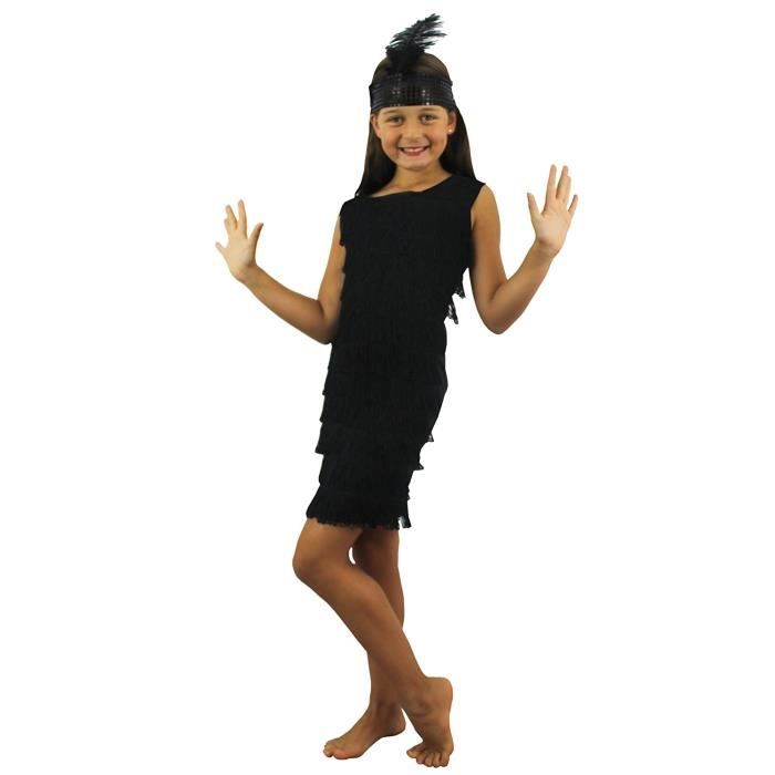 costume noir vintage pour enfant avec cette tenue charleston à