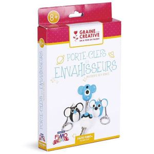 KIT BIJOUX Coffret pour enfants porte,clés en pâte FIMO , Les