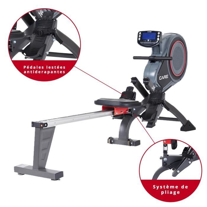 CARE Rameur tirage central Ixo 5480 - Mixte - Gris et Noir