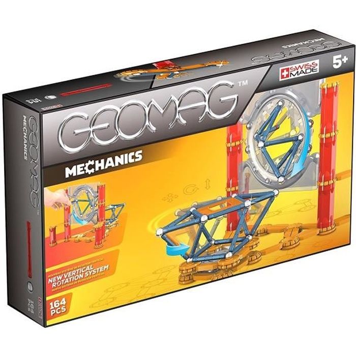 GEOMAG MECHANICS Jeu de Construction Magnetique 164 pcs